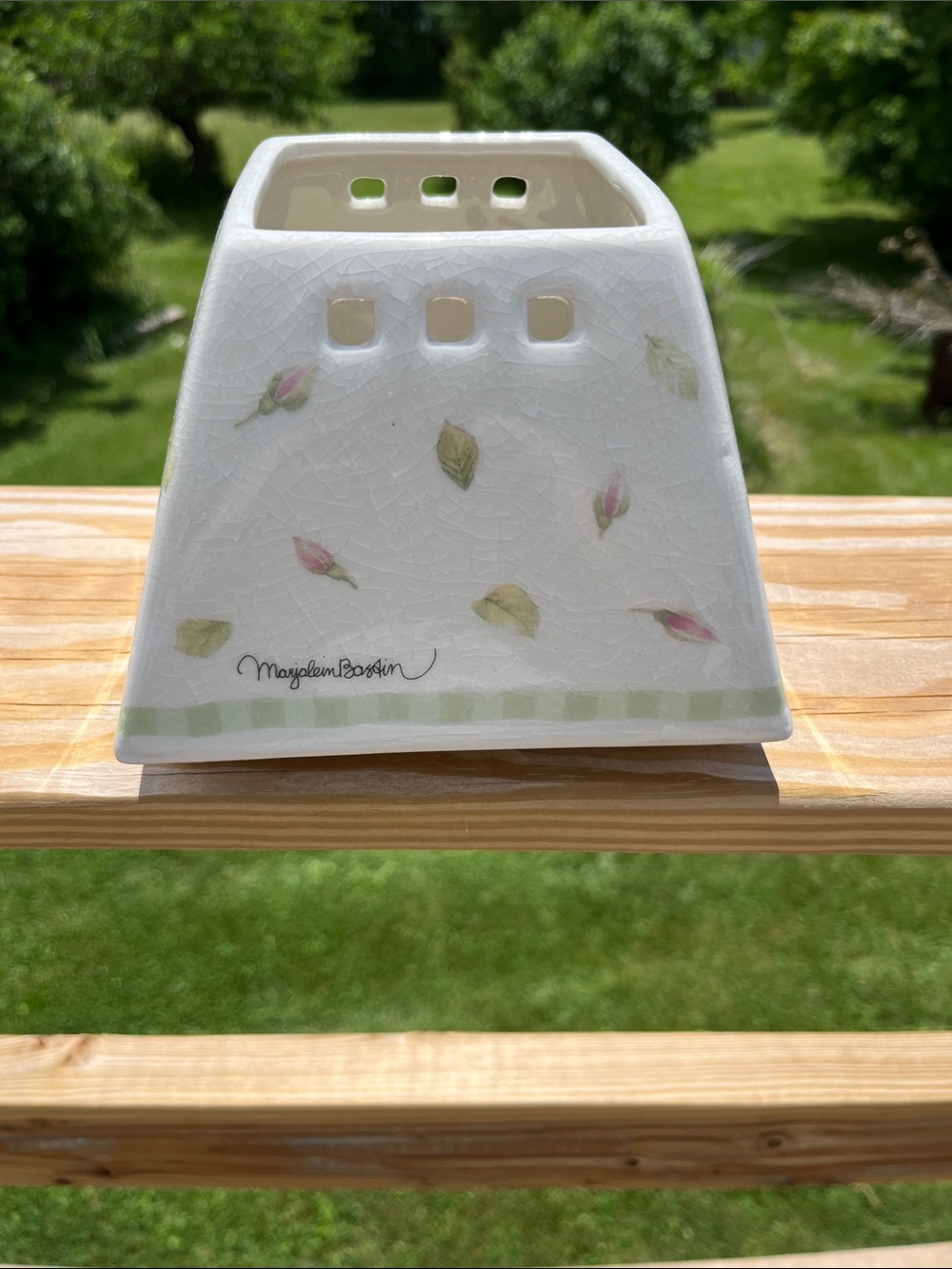 Yankee Candle Mosaic Leaf Candle Topper Shade and Plate